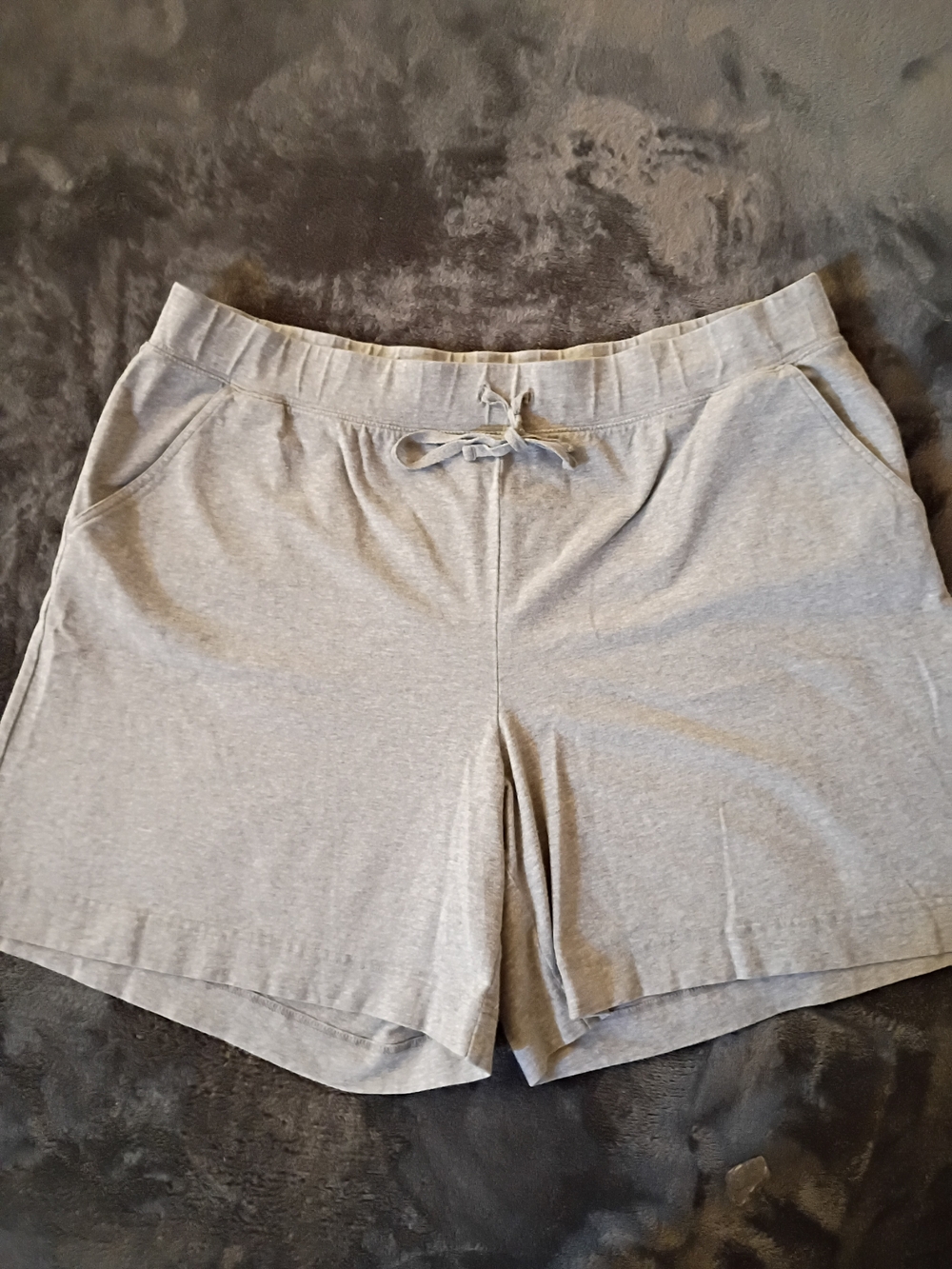 Athletic Works Drawstring Lounge Shorts in Light Gray -- 2x